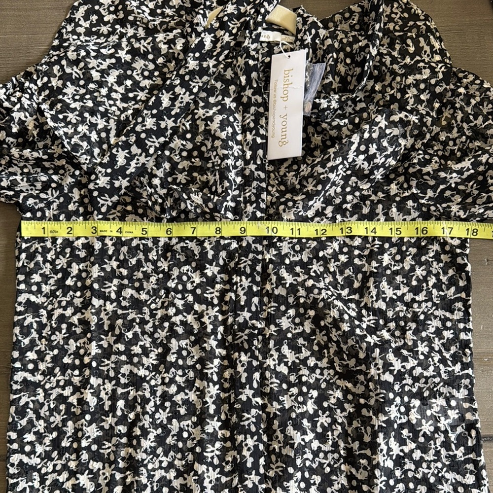 bishop + young Selena Poet Blouse In Burnout Print - Picture 8 of 8